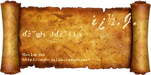 Ágh Júlia névjegykártya